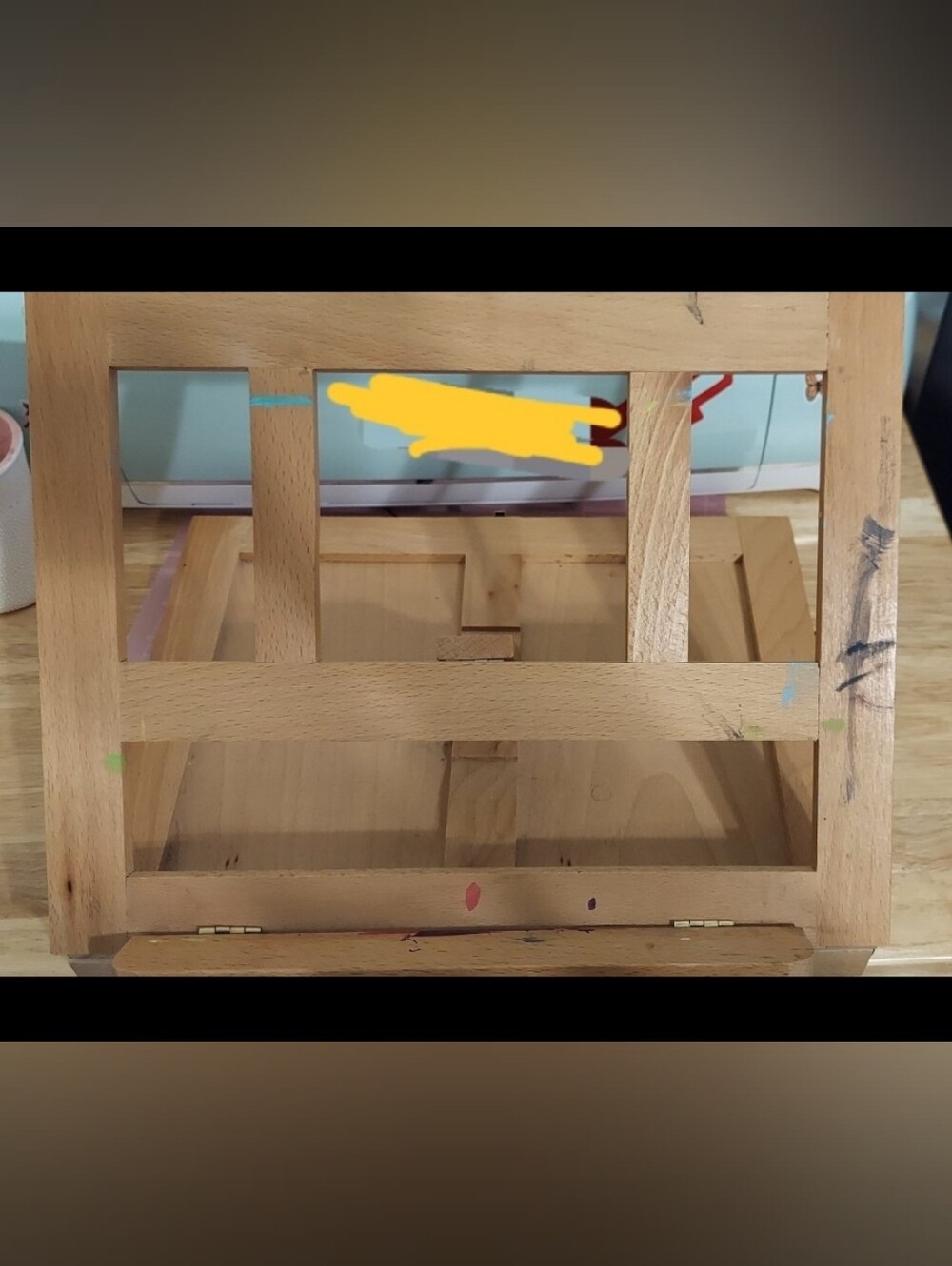 Unbranded Light Brown Wooden Display Easel Stand